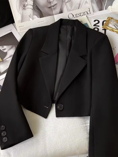Női blézer 2024 Új tavaszi őszi irodai női rövid kabát Női ruházat Elegáns, fiatalos női ruházat Felsőruházat