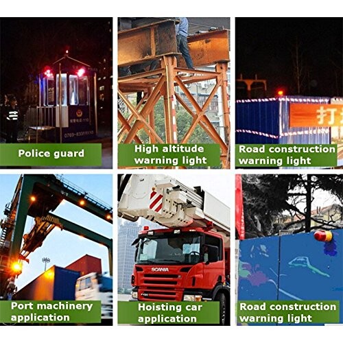 Saulės energija varomas eismo įspėjamasis žibintas LED lemputė statybvietės uosto kelio avariniam apšvietimui