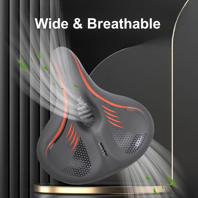 Preveliko sjedalo bicikla za udobnost muškaraca i žena - Široko mekano sjedalo bicikla s jastukom Udobna zamjena - Veliko podstavljeno sjedalo bicikla