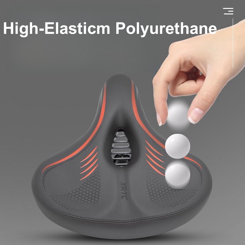 Preveliko sjedalo bicikla za udobnost muškaraca i žena - Široko mekano sjedalo bicikla s jastukom Udobna zamjena - Veliko podstavljeno sjedalo bicikla