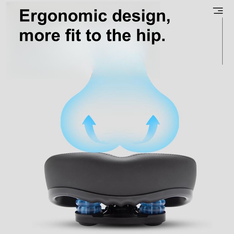 Preveliko sjedalo bicikla za udobnost muškaraca i žena - Široko mekano sjedalo bicikla s jastukom Udobna zamjena - Veliko podstavljeno sjedalo bicikla