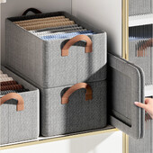 Organizator de haine 1pc, cutie de depozitare stratificată dulap de îmbrăcăminte în stil sertar de uz casnic pliabil, depozitare portabilă cationică din material textil