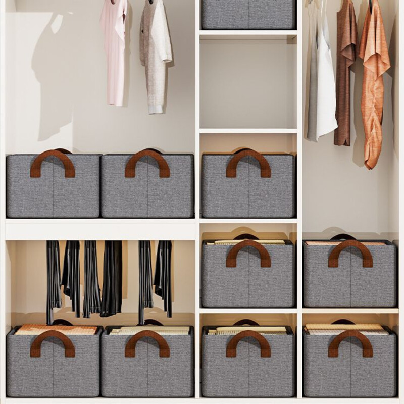 Organizator de haine 1pc, cutie de depozitare stratificată dulap de îmbrăcăminte în stil sertar de uz casnic pliabil, depozitare portabilă cationică din material textil