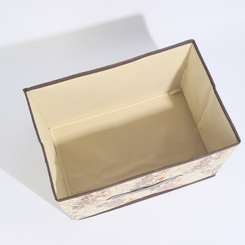 1PC Fabric Printing Folding Storage Box Thickened Model With Lid Non-Waven Storage Box Organizer Ρούχα Διάφορα κουτιά αποθήκευσης