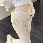 Бременни панталони за бременни Ropa De Maternidad Топли панталони Широки крачоли Свободни майчински ластик на талията за Lady Mama