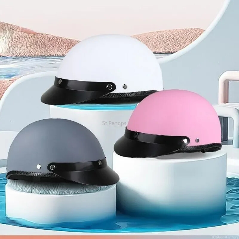 1 buc semi-cască pentru călărie, unisex, la modă, ușoară, respirabilă, fermă, patru anotimpuri, pentru doamne, protecție solară, bicicletă, scuter, cască deschisă.
