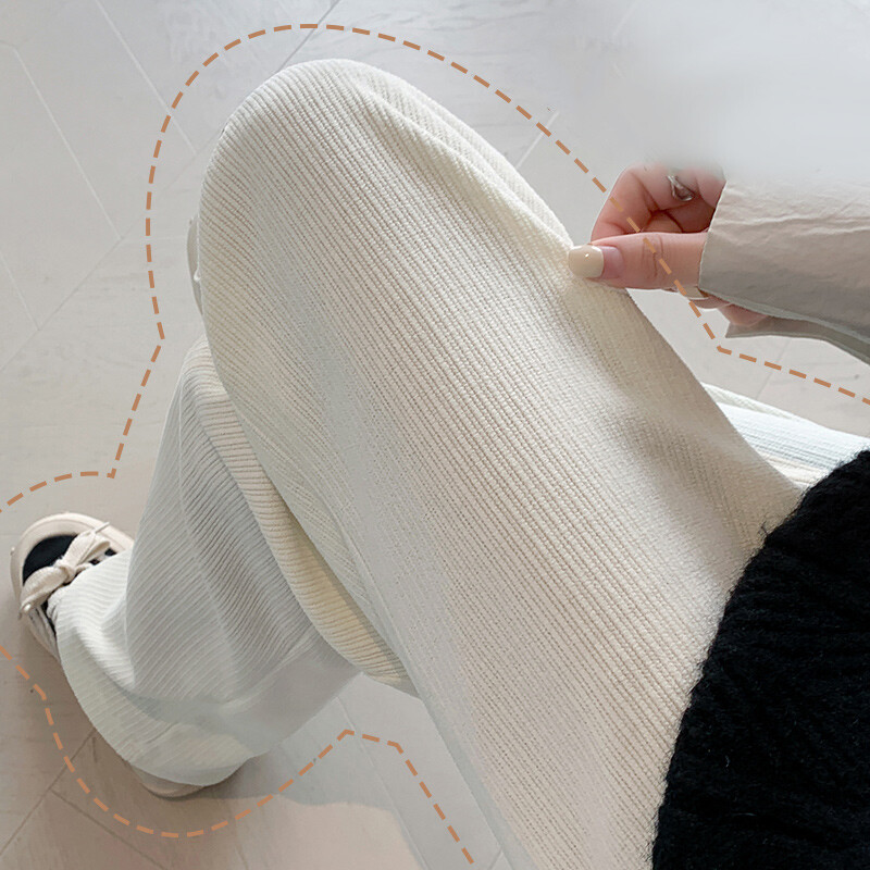 Tavaszi őszi divat Kismama Egyenes nadrág széles szár, bő, magas derékú Nadrág Ruhák terhes nőknek Terhesség