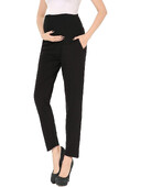 Γυναικείο μαύρο παντελόνι εγκυμοσύνης Activewear Jogger Track Cuff Sweatpants Over The Belly Stretchy παντελόνι εγκυμοσύνης για σαλόνι εργασίας