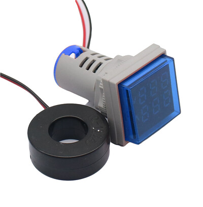 AC 50-500V 0-100A Kvadratinis LED skaitmeninis voltmetras ampermetras 110V 220V įtampos srovės matuoklis voltometras automobilio voltų stiprintuvo matuoklis