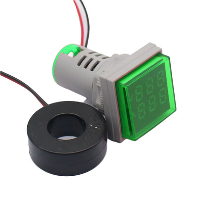 AC 50-500V 0-100A Kvadratinis LED skaitmeninis voltmetras ampermetras 110V 220V įtampos srovės matuoklis voltometras automobilio voltų stiprintuvo matuoklis