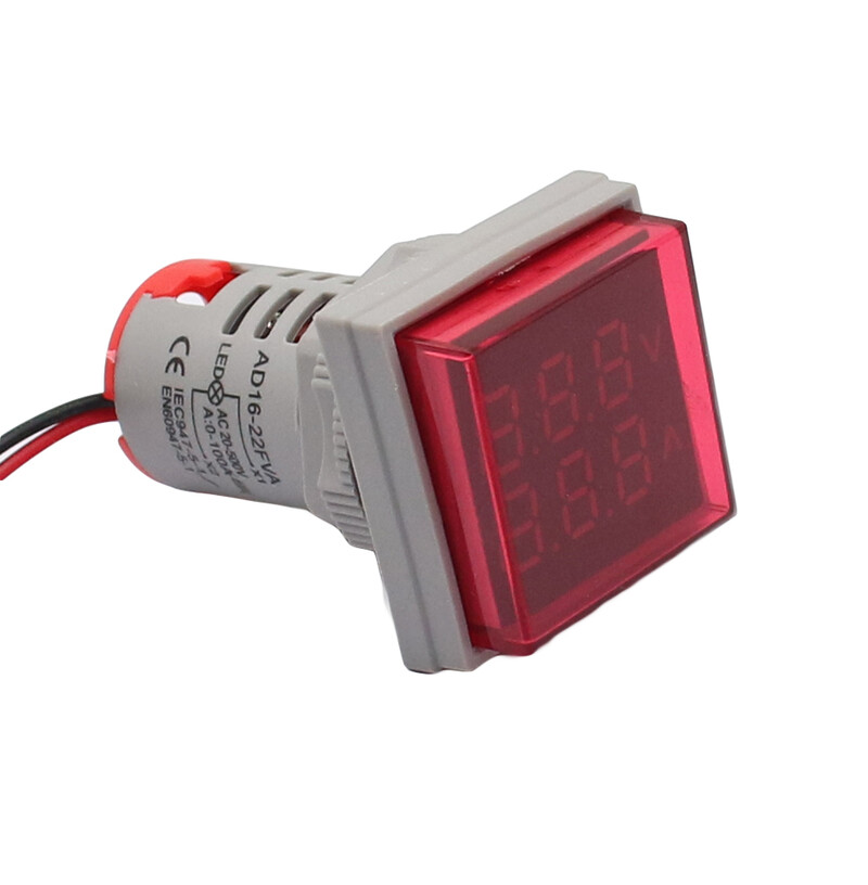 AC 50-500V 0-100A Kvadratinis LED skaitmeninis voltmetras ampermetras 110V 220V įtampos srovės matuoklis voltometras automobilio voltų stiprintuvo matuoklis