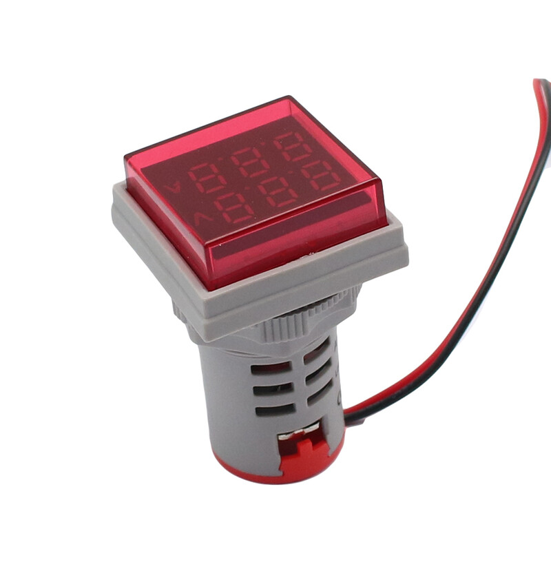 AC 50-500V 0-100A Kvadratinis LED skaitmeninis voltmetras ampermetras 110V 220V įtampos srovės matuoklis voltometras automobilio voltų stiprintuvo matuoklis