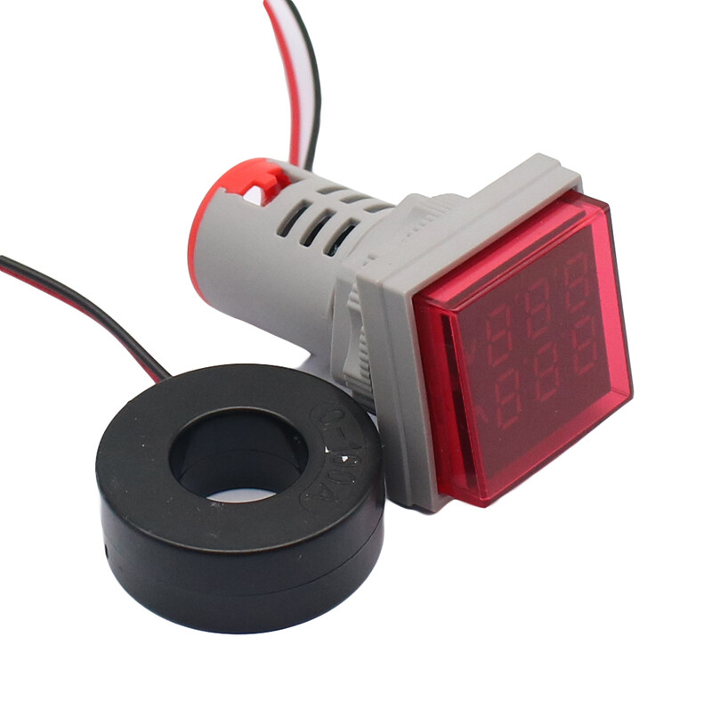 AC 50-500V 0-100A Kvadratinis LED skaitmeninis voltmetras ampermetras 110V 220V įtampos srovės matuoklis voltometras automobilio voltų stiprintuvo matuoklis