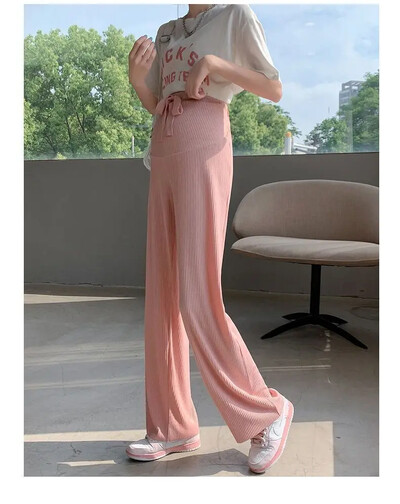 Sünnituskellu alläärega püksid Suvised õhukesed vabaaja vabad sirge jalaga riided rasedatele ootavatele emadele