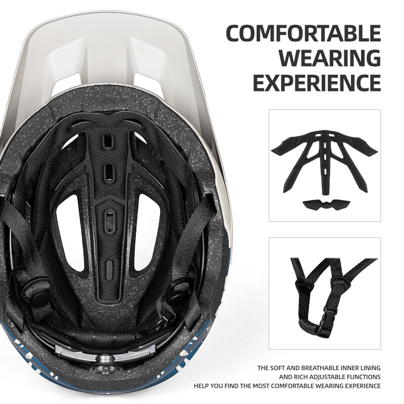 BAT FOX Camouflage Blue MTB Bike Casque casque vtt homme Mountain Bike Cască bărbați casco bicicleta Casca MTB