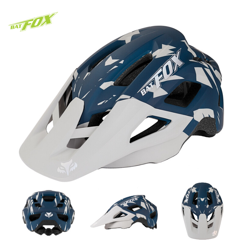 BAT FOX Camouflage Blue MTB Bike Casque casque vtt homme Mountain Bike Cască bărbați casco bicicleta Casca MTB