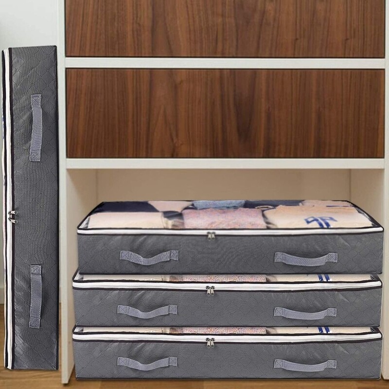 1Gb Liela zemgultas glabāšanas soma Putekļu necaurlaidīga salokāma auduma glabāšanas somas Neausti Mitrumizturīgi ar rāvējslēdzēju Apavi Apģērbi