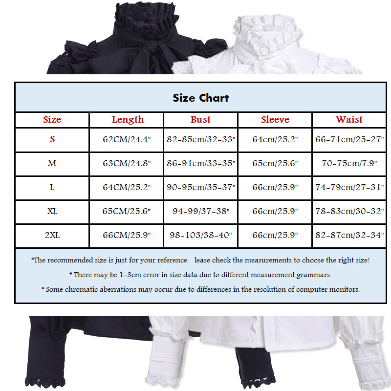 Γοτθικό ρετρό μακρυμάνικο πουκάμισο με μακρυμάνικο δαντέλα με λαιμόκοψη με λαιμόκοψη Lolita λευκό πουκάμισο Top βικτοριανό πουκάμισο γραφείου με κουμπιά