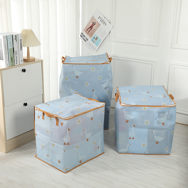 1kom netkani poplun Vreća za pohranu odjeće Organizatori ormara velikog kapaciteta koji štedi prostor Sklopiva kutija za pohranu ormar otporna na prašinu