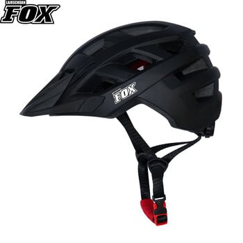 LAIRSCHDAN FOX Каска мъжка велосипедна каска MTB casco bicicleta Mountain Bike Casco Ciclismo Hombre Matte Black Cycling Helmet