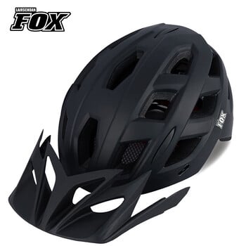 LAIRSCHDAN FOX Каска мъжка велосипедна каска MTB casco bicicleta Mountain Bike Casco Ciclismo Hombre Matte Black Cycling Helmet