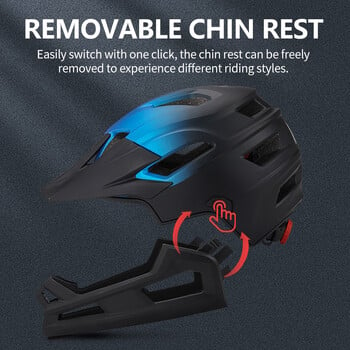 Eastinear\'s New Adult Bicycle Mountain Bike Каска Full Face Detchable One-piece Motocycle Riding Safety Helmet Head Protectio