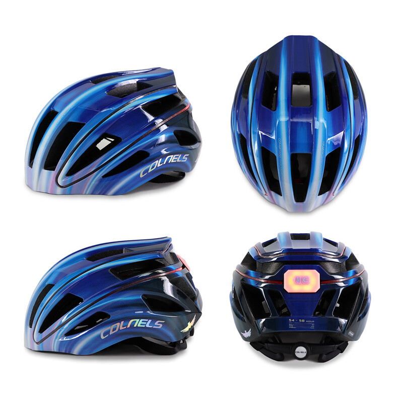 Κράνος ποδηλάτου LED Light One Piece Molding Professional Sports Riding κράνος Mountain Road Καπέλο ασφαλείας για ποδηλασία υπαίθριου νυχτερινού ποδηλάτου