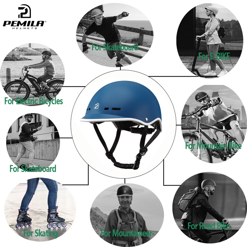 Κράνος ποδηλασίας αστικού PEMILA Κράνος ποδηλασίας για ενήλικες Ρυθμιζόμενο κράνος ποδηλάτου ποδηλάτου σκούτερ Skate Roand MTB Κράνος ιππασίας