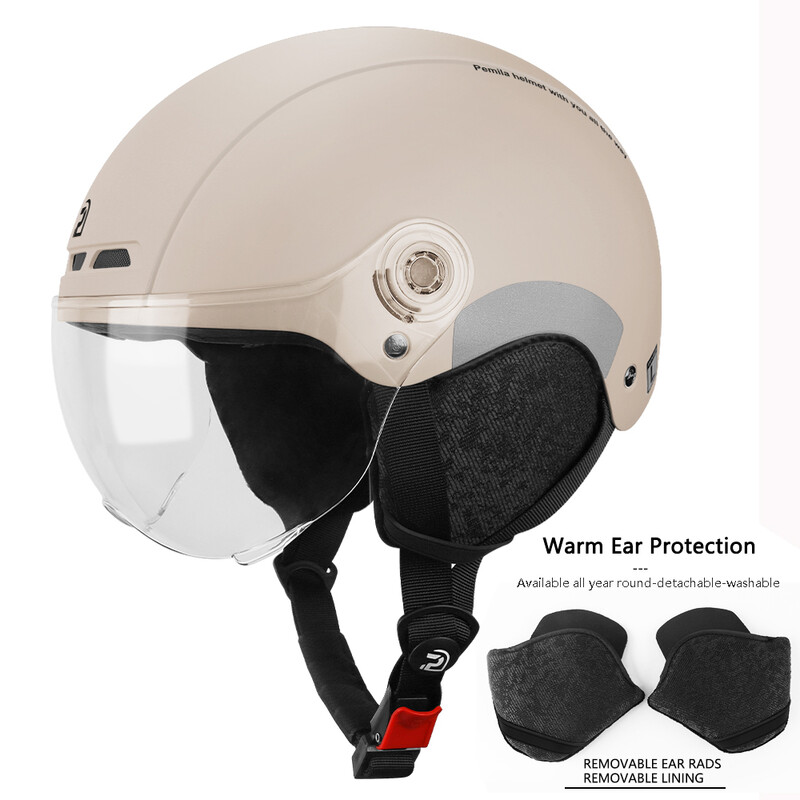 PEMILA Bărbați Femei Cască de ciclism cu ochelari Lentile Cască de bicicletă MTB Road Bike Autocolant reflectorizant E-Bike Cască de motocicletă