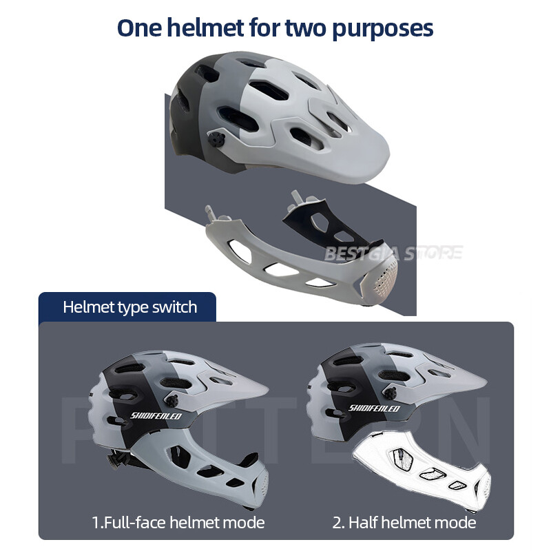 Κράνος Full Face PC+EPS Safety Cycling Ανδρικά κράνη Mtb για XC Off-road Downhill Ενσωματωμένο ελαφρύ κράνος ποδηλάτου για αεροδυναμική