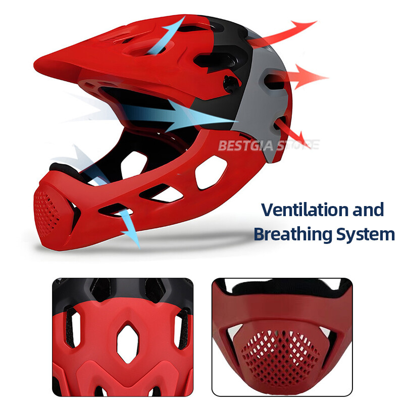 Κράνος Full Face PC+EPS Safety Cycling Ανδρικά κράνη Mtb για XC Off-road Downhill Ενσωματωμένο ελαφρύ κράνος ποδηλάτου για αεροδυναμική