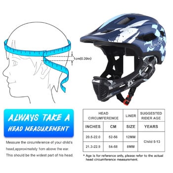 Детска велосипедна каска Подвижна каска за цялото лице Регулируема велосипедна каска за детски велосипед