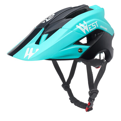 WEST BIKING Vīriešu riteņbraukšanas ķivere ar saulessargu MTB Road Bike Trail XC ķivere regulējama īpaši viegla drošības sporta veloķivere