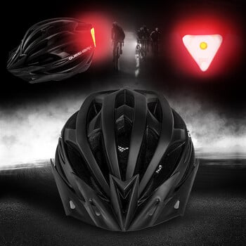 QUESHARK Мъже Жени Свръхлек велосипеден шлем Led Taillight MTB Road Bike Bicycle Motocycle Riding Safe Cap With Sun Visor