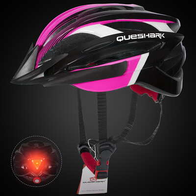 QUESHARK Bărbați Femei Cască de ciclism ultraușoară Led Lampă spate MTB Bicicletă de drum Bicicletă Motocicletă Călătorie în siguranță Cap cu parasolar