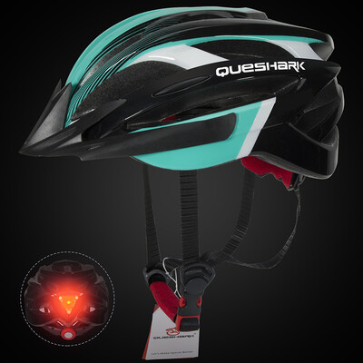 QUESHARK Bărbați Femei Cască de ciclism ultraușoară Led Lampă spate MTB Bicicletă de drum Bicicletă Motocicletă Călătorie în siguranță Cap cu parasolar