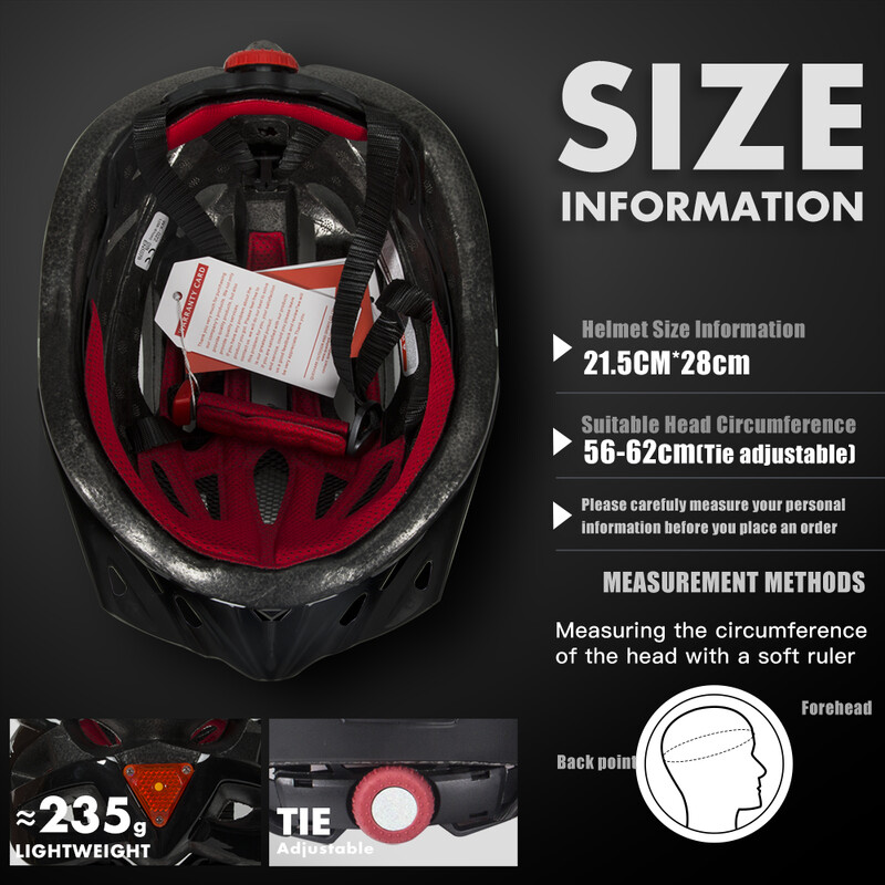 QUESHARK Bărbați Femei Cască de ciclism ultraușoară Led Lampă spate MTB Bicicletă de drum Bicicletă Motocicletă Călătorie în siguranță Cap cu parasolar