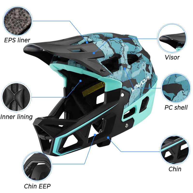Full Face Mountain Bike Sisak Felnőtt verseny lesikló MTB bukósisak férfiaknak/nőknek Felnőtt Visor 31 Ventes MTB kerékpáros sisak