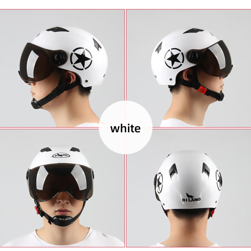 Motocikla ķivere elektriskā skrejriteņa ķivere elpojoša āra sporta aizsargcepure Riteņbraukšana ar drošības atstarojošu brīdinājuma plāksteri