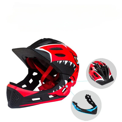 Κράνος ποδηλάτου για παιδιά Αποσπώμενο κράνος ποδηλάτου Full Face MTB Mountain Road Cycling κράνος για Ποδηλασία Skateboarding Roller Skat