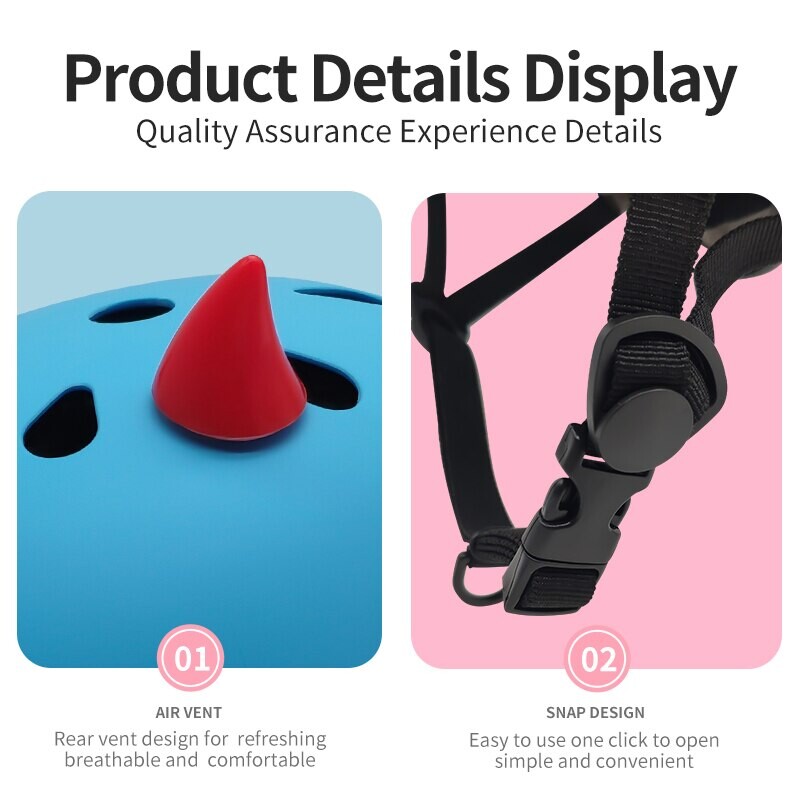 Cască de bicicletă pentru copii drăguț Cască de ciclism ușoară, reglabilă, cu absorbție a șocurilor, sport în aer liber, călărie, protecție pentru copii