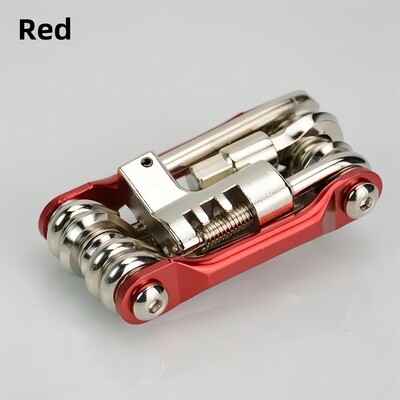 Μίνι πολυεργαλείο 11 σε 1 ποδηλάτου - Ελαφρύ κλειδί εργαλείων από ανοξείδωτο χάλυβα, κατσαβίδι, αλυσίδα, εξάγωνη ακτίνα τροχού