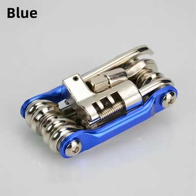 Μίνι πολυεργαλείο 11 σε 1 ποδηλάτου - Ελαφρύ κλειδί εργαλείων από ανοξείδωτο χάλυβα, κατσαβίδι, αλυσίδα, εξάγωνη ακτίνα τροχού