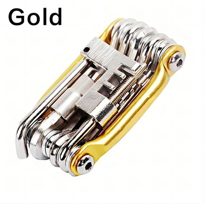 Μίνι πολυεργαλείο 11 σε 1 ποδηλάτου - Ελαφρύ κλειδί εργαλείων από ανοξείδωτο χάλυβα, κατσαβίδι, αλυσίδα, εξάγωνη ακτίνα τροχού