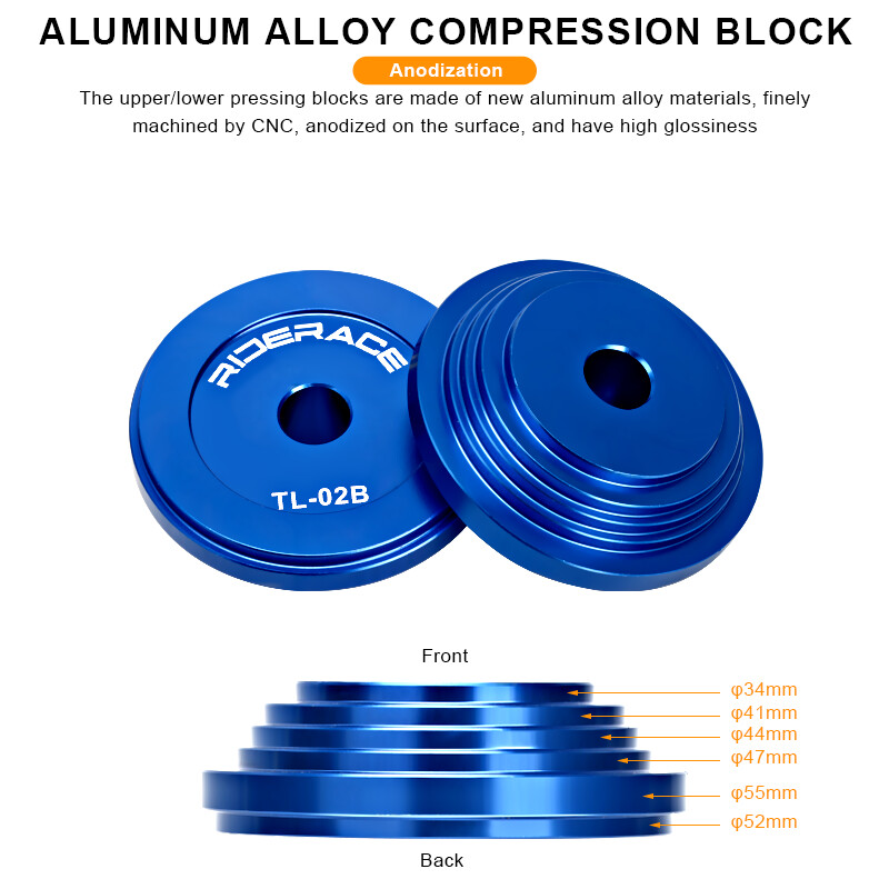 RIDERACE velosipēda apakšējais kronšteins BB uzstādīšanas rīki kalnu velosipēda austiņām, presēšanas rīks Apstrādājums šosejas riteņbraukšanas remonta rīki
