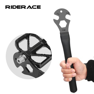 Cheie pentru pedală de bicicletă Mâner extra lung MTB Road Mountain Bike Pedale Instalare dispozitiv de îndepărtare Înlocuire instrument de reparare cheie 15 mm