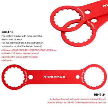 Bicycle DUB BB κάτω στηρίγματα γαλλικό κλειδί 44 46mm 16/24 Notch Install Repair Tool Bike Repair Tool For SRAM GXP SHIMANO BB51 52 IXF