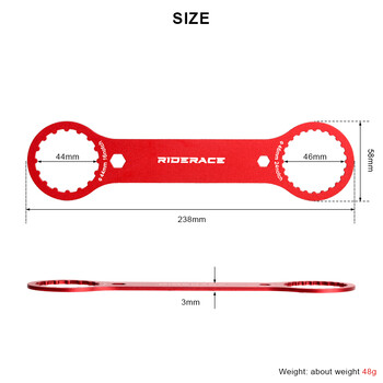 Bicycle DUB BB κάτω στηρίγματα γαλλικό κλειδί 44 46mm 16/24 Notch Install Repair Tool Bike Repair Tool For SRAM GXP SHIMANO BB51 52 IXF