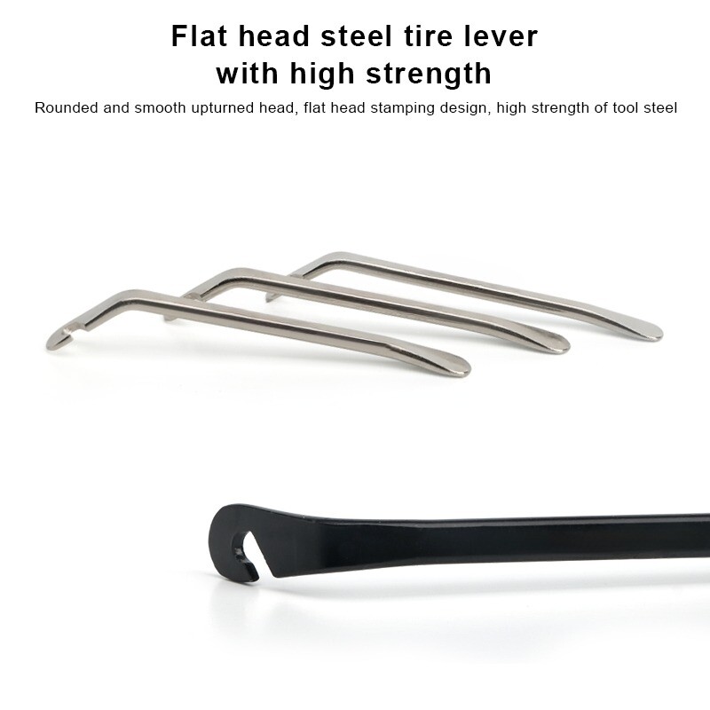 3PCS velosipēda riepu sviras cauruļu remonta serviss oglekļa tērauda termiskās apstrādes riteņbraukšanas rīks velosipēda riepu attaisāmā vārna stieņa noņemšanai