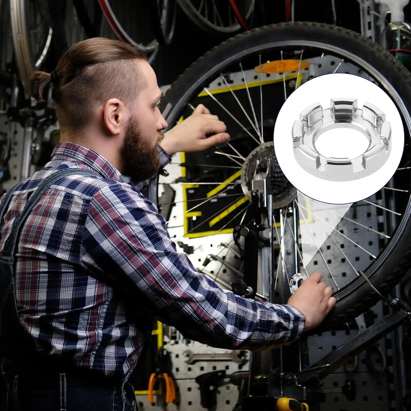 Ključ za žbice，Izdržljivi mini 8-smjerni ključ za popravak bicikla -Ključ za podešavanje žbica za bicikl Set alata za poravnavanje obruča bicikla